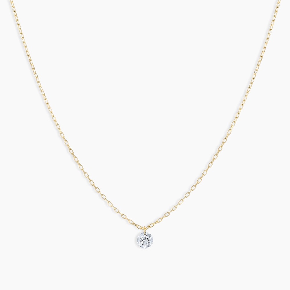 Gorjana Floating Diamond Necklace 18k gold chain